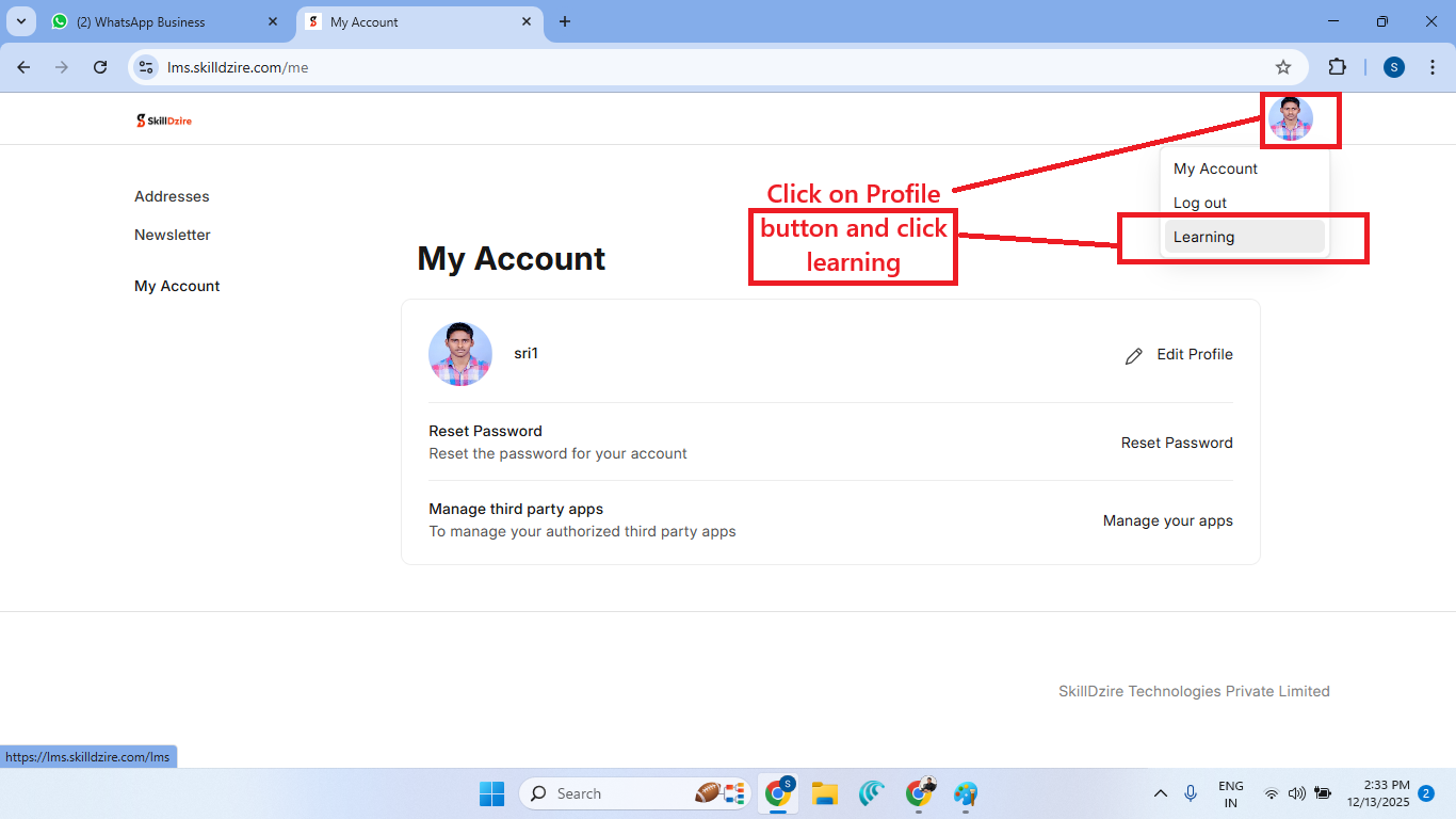 Select Learning from Profile